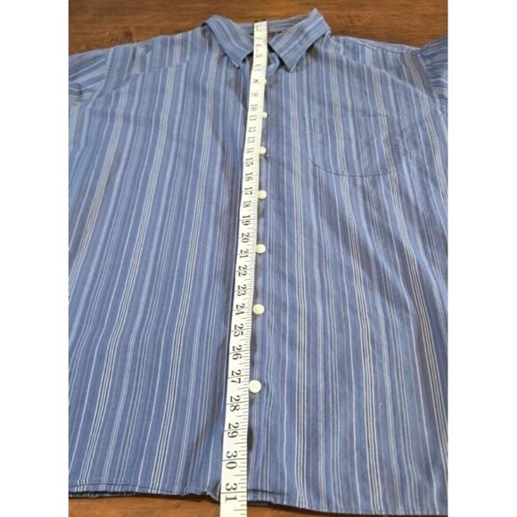 Joseph by Jos A Banks Button Up Shirt Mens Long Sleeve Blue Striped XL EUC - Picture 5 of 11